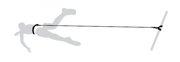 Mad Wave Widerstandsband zum Schwimmen - Long Safety Cord - 6m