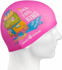 Schwimmkappe Kinder Mad Wave Pool King Swim Cap Junior Schwimmkappe Kinder Mad Wave Pool King Swim Cap Junior