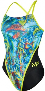 Damen-Badeanzug Michael Phelps Oasis Racing Back Multicolor/Black