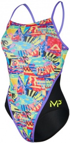 Damen-Badeanzug Michael Phelps Riviera Racing Back Multicolor/Black Damen-Badeanzug Michael Phelps Riviera Racing Back Multicolor/Black