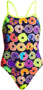 Badeanzug Mädchen Funkita Dunking Donuts Single Strap One Piece Girls Badeanzug Mädchen Funkita Dunking Donuts Single Strap One Piece Girls