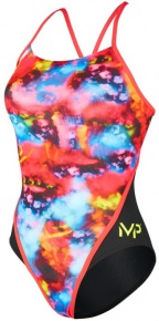 Damen-Badeanzug Michael Phelps Foggy Racing Back Multicolor/Black Damen-Badeanzug Michael Phelps Foggy Racing Back Multicolor/Black