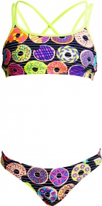 Badeanzug Mädchen Funkita Dunking Donuts Criss Cross Two Piece Girls Badeanzug Mädchen Funkita Dunking Donuts Criss Cross Two Piece Girls