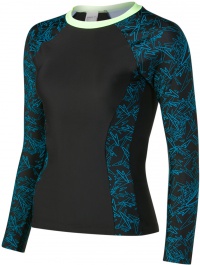 Speedo Boom Allover Rash Top Black/Nordic Teal/Bright Zest Speedo Boom Allover Rash Top Black/Nordic Teal/Bright Zest