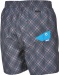 Schwimmshorts Arena Printed Check 2 Boxer Grey/Turquoise