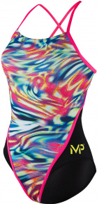 Damen-Badeanzug Michael Phelps Wave Racing Back Multicolor/Black