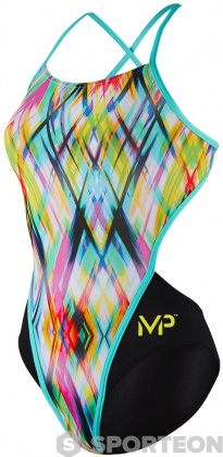 Damen-Badeanzug Michael Phelps Candy Open Back Multicolor/Black