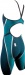 Wettkampf-Schwimmanzug Damen Finis Rival 2.0 Open Back Kneeskin Teal