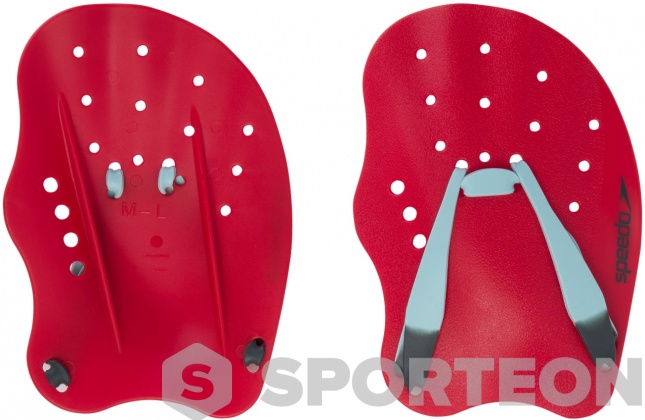 Schwimmpaddle Speedo Tech Paddle Lava Red/Chill Blue/Grey