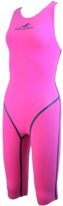 Wettkampf-Schwimmanzug Damen Aquafeel Neck To Knee Oxygen Racing Pink