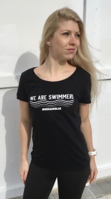 Damen T-Shirt Swimaholic We Are Swimmers T-Shirt Women Black