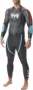 Tyr Hurricane Wetsuit Cat 3 Men Black/Red/Blue Tyr Hurricane Wetsuit Cat 3 Men Black/Red/Blue