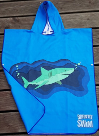 Poncho BornToSwim Shark Poncho Junior Blue