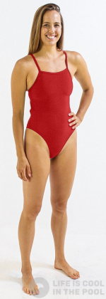 Damen-Badeanzug Finis Skinback Solid Red