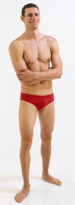 Badehose Herren Finis Brief Solid Red