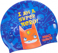 Schwimmkappe Kinder Mad Wave Super Hero Swim Cap Junior