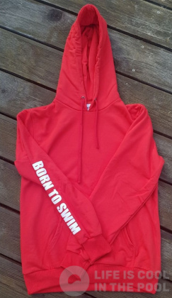 Kapuzensweatshirt BornToSwim Sweatshirt Hoodie Red