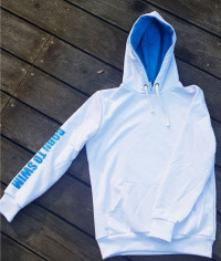 Kindersweatshirt mit Kapuzze BornToSwim Sweatshirt Hoodie Junior White/Turquoise