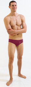 Badehose Herren Finis Brief Solid Cabernet