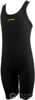 Damen-Badeanzug Finis Fuse Open Back Kneeskin Junior Black