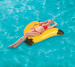 Liege aufblasbar Inflatable Banana Pool Lounger