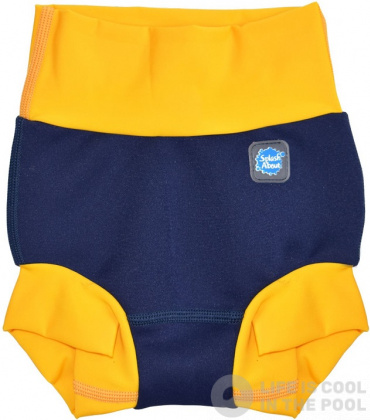 Schwimmanzug für Babys Splash About New Happy Nappy Navy/Yellow