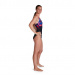 Damen-Badeanzug Speedo Placement Digital Powerback Black/Phoenix Red/Blue Flame/Ultraviolet