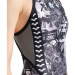 Damen-Badeanzug Arena Icons Swimsuit Fast Back All Over Multi/Asphalt/Black
