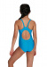 Damen-Badeanzug Speedo Digit Placement Thinstrap Muscleback Girl Pool/Blue Flame/Yellow