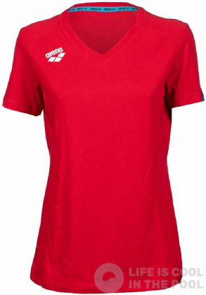 Damen T-Shirt Arena Women Team T-Shirt Panel Red