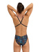 Damen-Badeanzug Arena Slow Motion Swimsuit Xcross Back Black/Turquoise/Multi