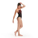 Damen-Badeanzug Speedo Medley Logo 1 Piece Black/Siren Red