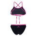Damen-Badeanzug Aquafeel Neon Stripes Mini-Crossback 2 Piece Multi