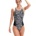 Damen-Badeanzug Speedo Allover Digital Recordbreaker Black/USA Charcoal/Shark Grey/White