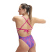 Damen-Badeanzug Speedo Allover Digital Tieback Chroma Blue/Electric Pink