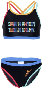 Aquafeel Swim to Victory Mini-Crossback Girls Black/Multi Aquafeel Swim to Victory Mini-Crossback Girls Black/Multi