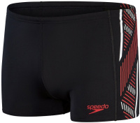 Speedo Tech Panel Aquashort Black/Fed Red/White