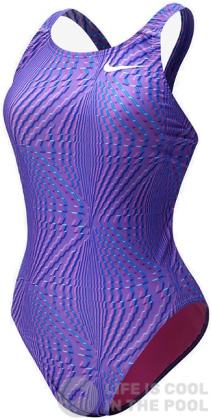 Damen-Badeanzug Nike Hydrastrong Multi Print Polarized Pink