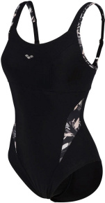 Damen-Badeanzug Arena Bodylift Swimsuit Francy Strap Back Black/White/Multi
