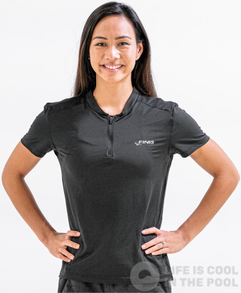 Damen T-Shirt Finis Tech Polo Womens Black