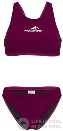 Damen-Badeanzug Aquafeel Racerback Bordeaux