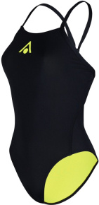 Damen-Badeanzug Aqua Sphere Essential Tie Back Black/Yellow