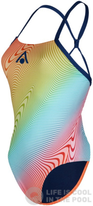 Damen-Badeanzug Aqua Sphere Essential Tie Back Multicolor/Orange