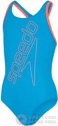 Badeanzug Mädchen Speedo Boomstar Logo Placement Flyback Girl Pool/Siren Red