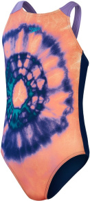 Speedo Printed Pulseback Girl Soft Coral/Ammonite/Aquarium/Lilac