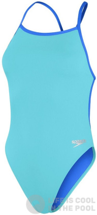 Damen-Badeanzug Speedo Solid Vback Fluo Arctic/True Cobalt