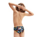 Badehose Jungen Speedo 6.5cm Digital Allover Brief Boy Black/Hypersonic Blue/Orange/Lumo Green