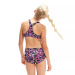 Badeanzug Mädchen Speedo Printed Boyleg 2 Piece Girl Black/Rose/Miami Lilac