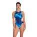 Damen-Badeanzug Arena One Floating Tech Back One Piece Silver/White/Navy