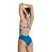 Damen-Badeanzug Arena Planet Swimsuit Super Fly Back White/Blue Cosmo